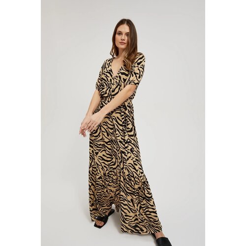 Moodo Women&amp;#039;s patterned maxi dress - beige Slike
