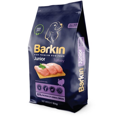 Barkin Suva hrana za pse High Premium Junior, Ćuretina, 15kg Slike