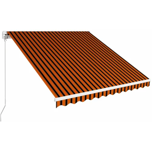 Tenda Ročno zložljiva tenda 350x250 cm oranžna in rjava, (20692794)