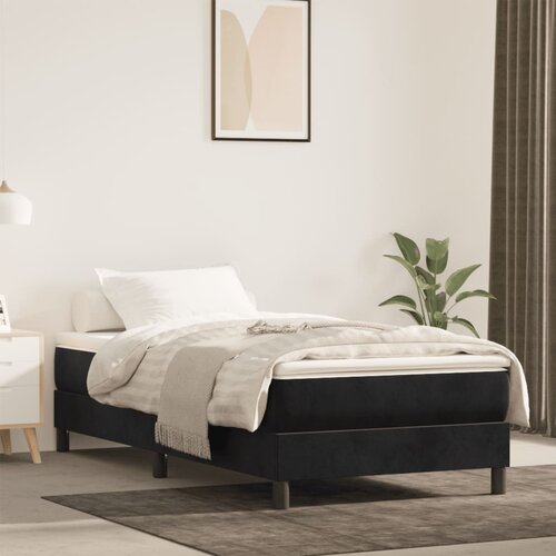 vidaXL Vzmetnica z žepkasto vzmetjo črna 80x220x20 cm blago Cene