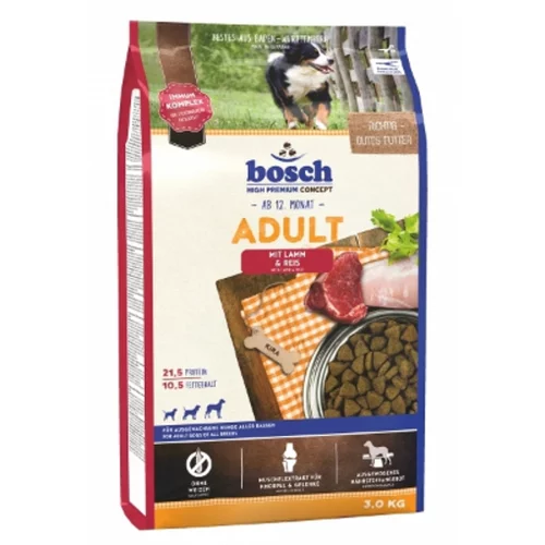 Bosch briketi za pse z jagnjetino in rižem, 15kg