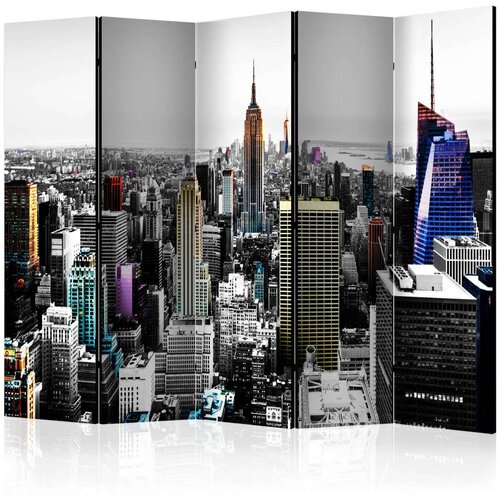  Paravan u 5 dijelova - Iridescent skyscrapers II [Room Dividers] 225x172 Cijene