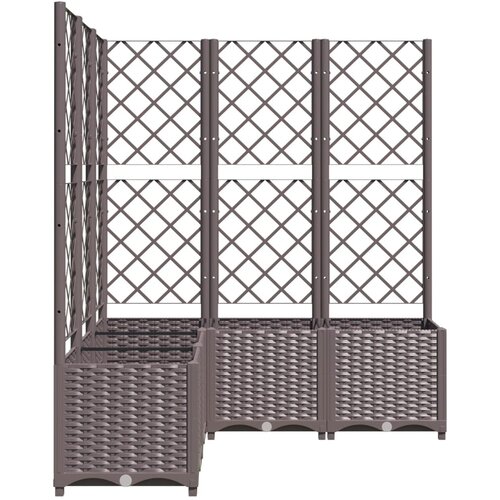  Vrtna sadilica s re&amp;scaron;etkom smeđa 120 x 120 x 136 cm PP Slike