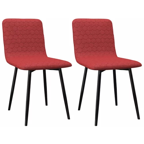 vidaXL Jedilni stoli 2 kosa vinsko rdeče blago, (20947404)