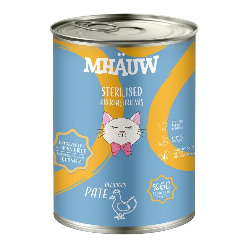 MHAUW Hrana za sterilisane mačke mesni narezak sa piletinom 400g MCPS400 Cijene