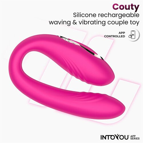 INTOYOU App Series Couty 360 Swinging &amp;amp; Vibrating Couple Toy with App Pink Slike