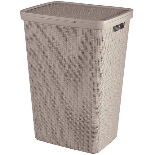 Curver Sivorjav plastičen ko&amp;scaron; za perilo 58 l Jute &amp;ndash; Slike