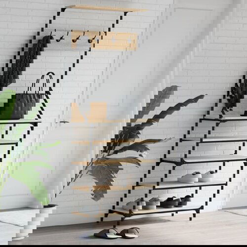 VidaXL Stalak za odjeću i cipele boja hrasta sonome 70x34x184 cm Slike
