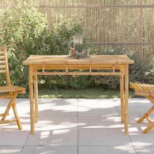 VidaXL Vrtni blagovaonski stol 110 x 55 x 75 cm od bambusa Slike