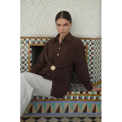 Trendyol Modest Ženska košulja Tctss26Tg00048, Smeđa Cene