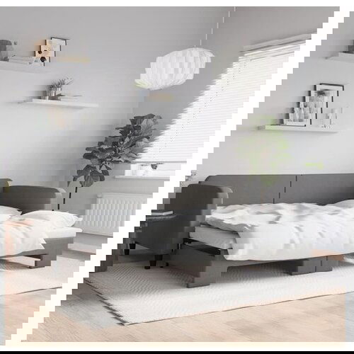 VidaXL Izvlečna dnevna postelja temno siva 90x190 cm blago Slike