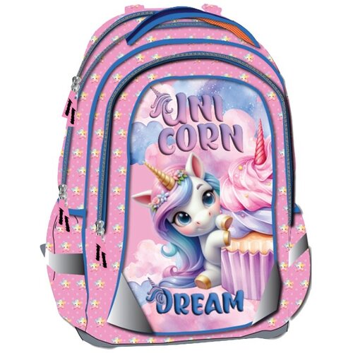 Octopus Anatomska &Scaron;kolska Torba Oet2612 Unicorn Dream 42x32x16,5cm roze plava Cene