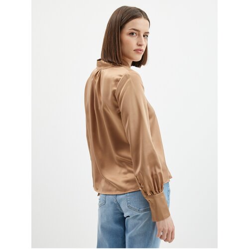 Orsay Light Brown Ladies Satin Blouse - Women Cene