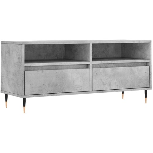 Maison Chic TV omarica - TV stojalo - Televizijska omarica betonsko siva 100x34,5x44,5 cm inženirski les, (21699649) Slike