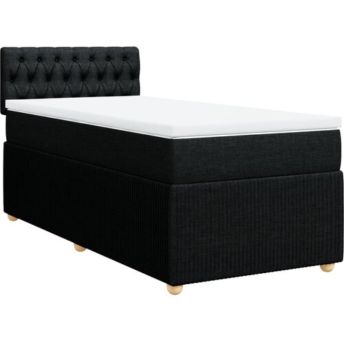 Maison Chic Box spring postelja - Vzmetna postelja z vzmetnico črna 100x200 cm blago SL17565, (21884840) Cene