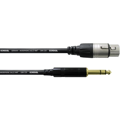 Cordial CFM 1\,5 FV XLR priklučni konektor [1x ženski konektor XLR - 1x 6\,3 mm banana mo&scaron;ki konektor] 1.50 m črna, (20428195) Cene