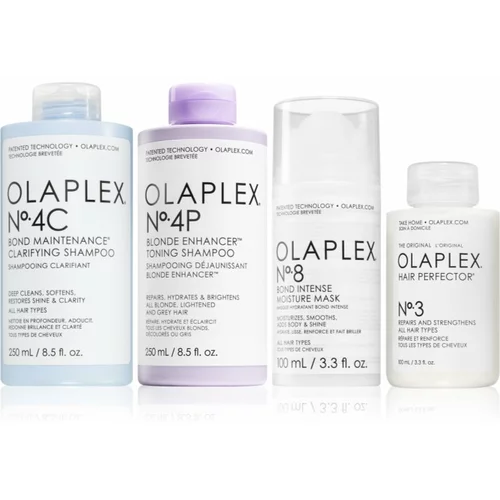 Olaplex The Ultimate Enhancing, Detoxing & Hydrating Kit for Blondes njega za učvršćivanje (za plavu kosu)