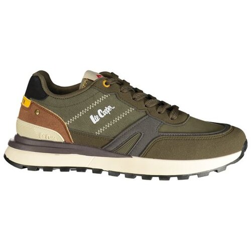 Lee Cooper mu&amp;scaron;ke tenisice LCM628415 sa smeđim detaljima maslinastozelene Slike