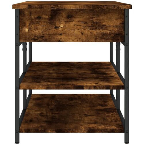  Klupa za cipele boja dimljenog hrasta 100x42,5x50 cm drvena Slike