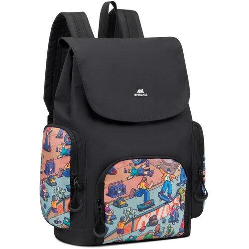  Ruksak RivaCase Agora 5425 black Urban Print backpack "Skaters", 15L Cijene