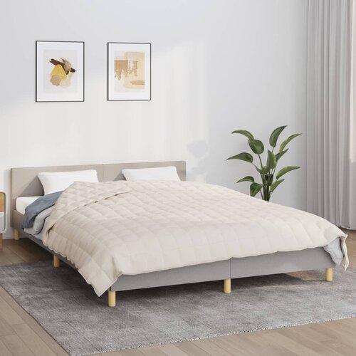 vidaXL Teška deka svijetla krem 220x240 cm 11 kg od tkanine Cijene