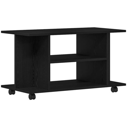 vidaXL TV omarica s koleščki Črni hrast 80x40x45 cm Inženirski les Cene