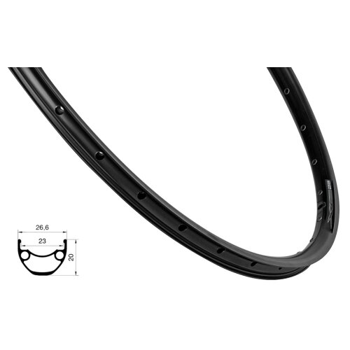 Force Felga XC DISC 622x23, 36H, crna Cene