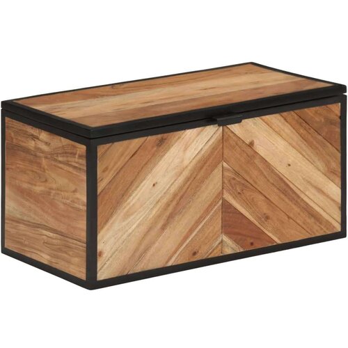 VidaXL Kutija za pohranu 60x30x30 cm masivno drvo bagrema i željezo Slike