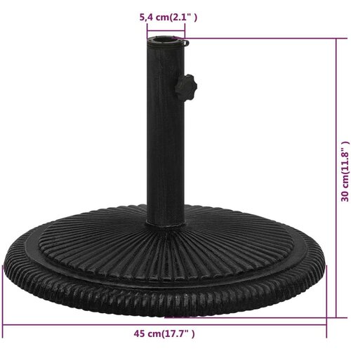 VidaXL Stalak za suncobran crni 45 x 45 x 30 cm od lijevanog željeza Slike