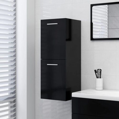 vidaXL Kupaonski ormarić crni 30 x 30 x 80 cm od iverice Cijene