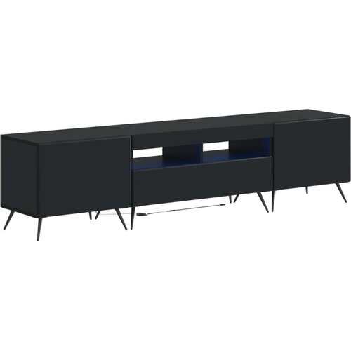 5-dijelni LED TV ormarić Crna Konstruirano drvo - Crna 81 cm Cene