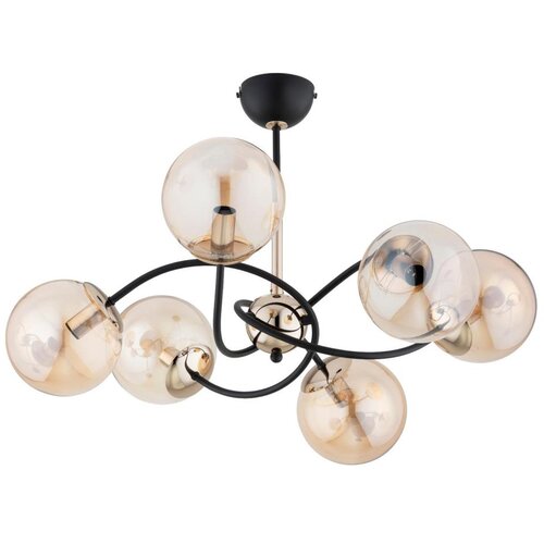  Luster na šipci AURORA 6xE14/10W/230V crna/zlatna Cene