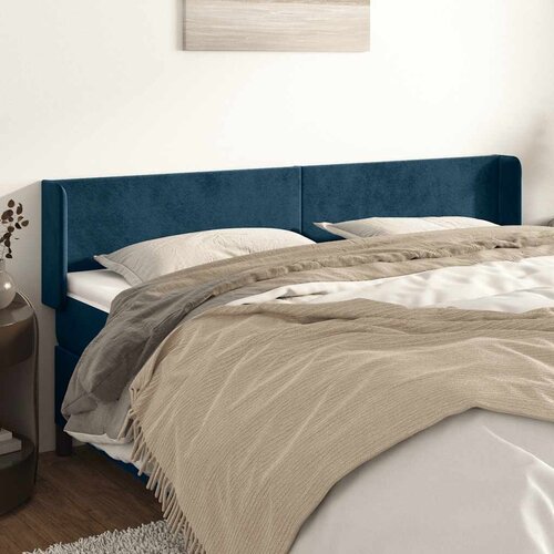  Uzglavlje s ušima tamnoplavo 203x16x78/88 cm baršunasto Cene