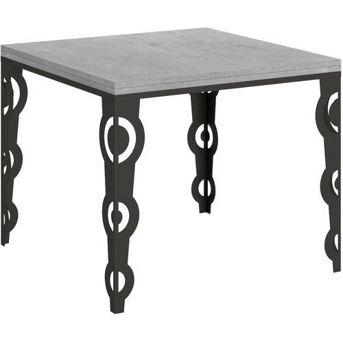 Itamoby   Karamay Libra (90x90/180 cm) - siva, barva nog: antracit - preklopna jedilna miza, (20842406) Cene