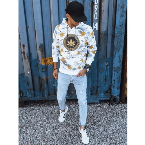 DStreet White men's sweatshirt with print BX5317 Cene