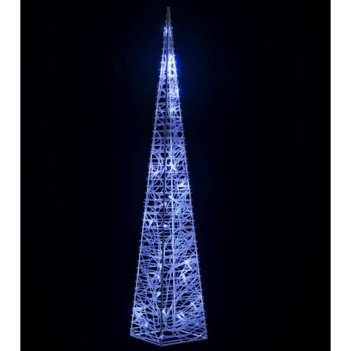  Akrilni ukrasni stožac s LED svjetlima plavi 60 cm Slike