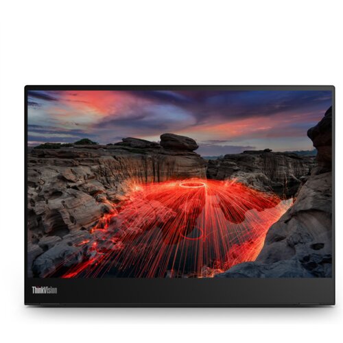 Lenovo ThinkVision M14t računalni monitor 35,6 cm (14&amp;quot;) 2240 x 1400 pikseli 2.2K LED Ekran osjetljiv na dodir Crno Slike