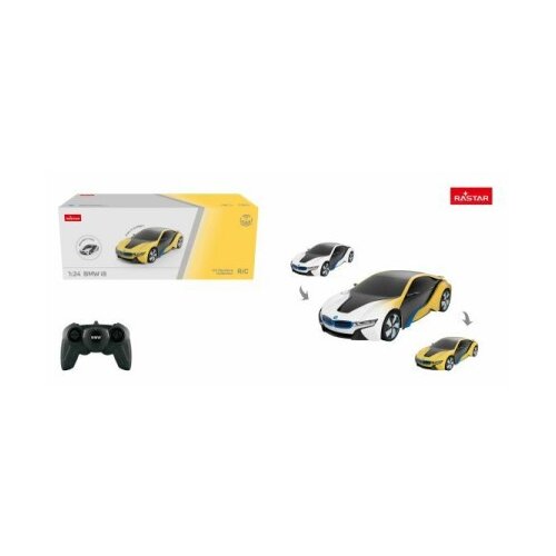 Rastar R/C 1:24 BMW i8 avto na daljinsko upravljanje - občutljiv na UV žarke (bela in rumena) Cene