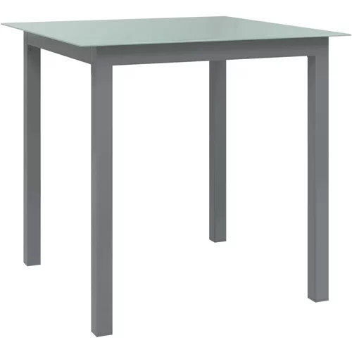  Vrtni stol svjetlosivi 80 x 80 x 74 cm od aluminija i stakla