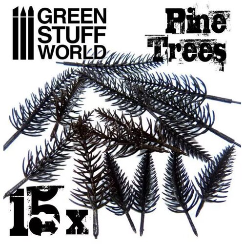 Green Stuff World model tree pine set x15 Cene