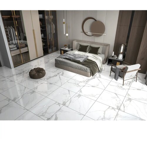 ARTTILE Unutarnje podne pločice Aura Statuario 60x60, 1. klasa, 1,44 m&amp;sup2; Slike