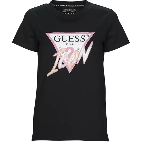 Guess SS CN ICON TEE Crna