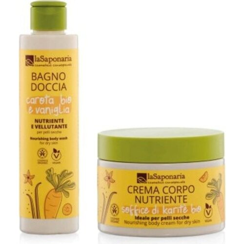 La Saponaria Set za nego telesa s korenčkom in vanilijo - 400 ml Cene
