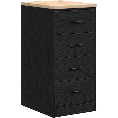VidaXL Garažna omara za shranjevanje črna 40x51x85 cm trdna borovina, (22047536) Slike