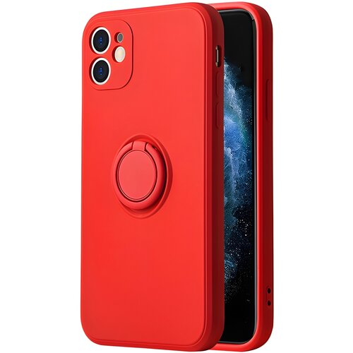 Vennus Silikonska futrola s prstenom za Samsung Galaxy S9 Plus - Crvena Cene
