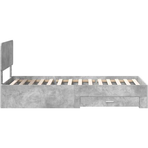  Okvir za krevet s uzglavljem Betonski sivi 75 x 190 cm Slike