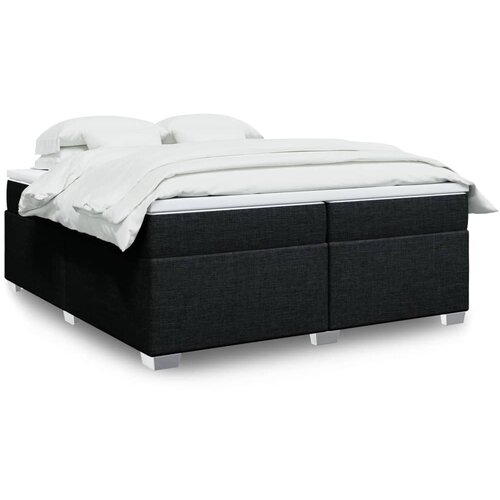  The Living Store Box spring postelja z vzmetnico črn 200x200 cm blago - Box Spring Postelja, (21496854) Slike