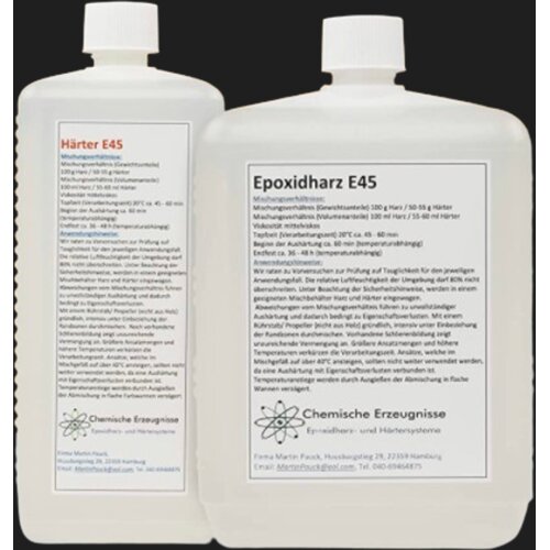  Epoksidna Smola Martin Pauck E45, Set komponenta A + komponenta B, 1.75kg Slike