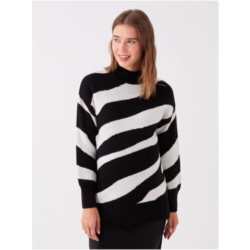 LC Waikiki Half Turtleneck Color Block Long Sleeve Maternity Knitwear Tunic Slike