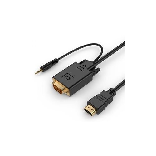  HDMI adapter kabal GEMBIRD A-HDMI-VGA-03-6 HDMI to VGA, 1,8m, adapter + audio Slike